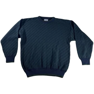 Suéter Jantzen Para Hombre Talla Grande Verde Azul Cuello Redondo DE COLECCIÓN Ecléctico Abuelo - Imagen 1 de 6