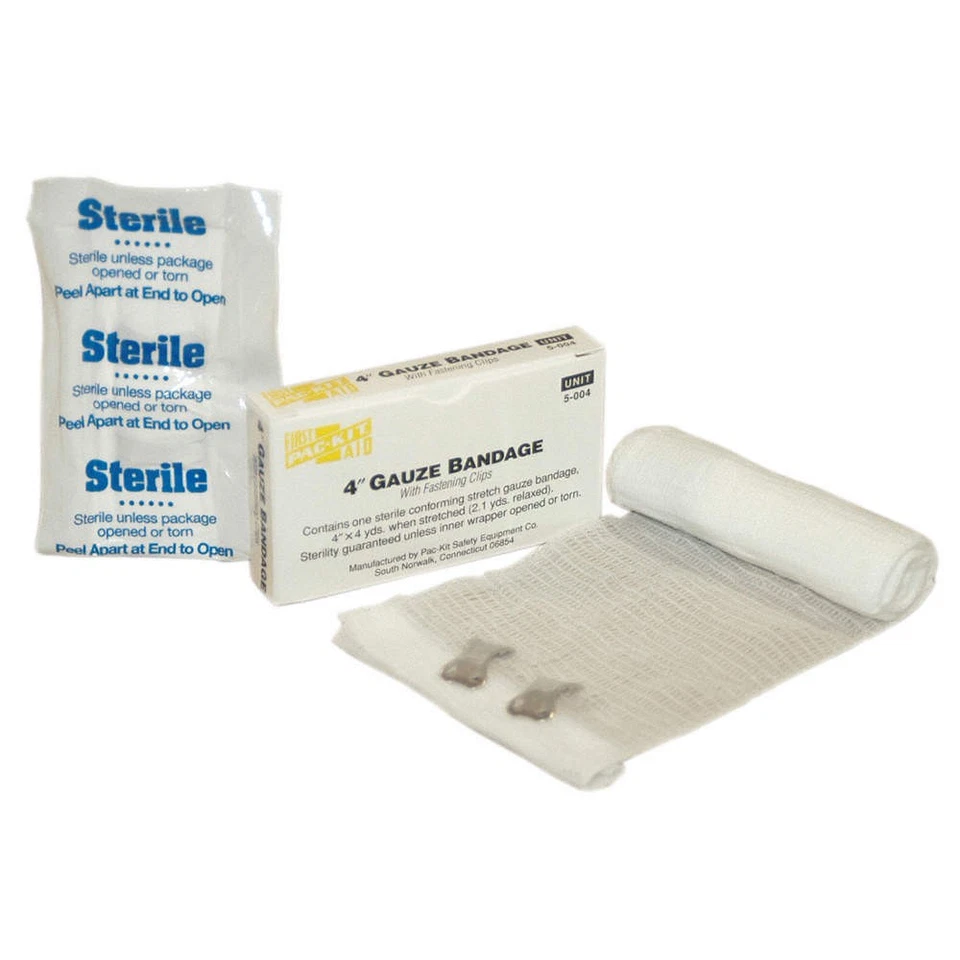 FIRST AID ONLY 5-004 Stretch Gauze,White,4yd L,4"W 39N987 - Image 1 of 1