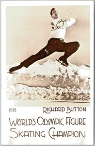 Postkarte Richard Dick Button Film Promo Skating Champion "Olympic Winter Nervenkitzel" - Bild 1 von 2