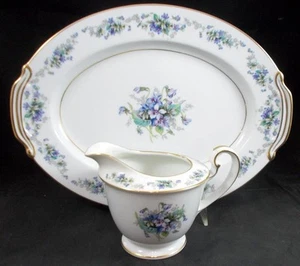 Noritake Violette Group of 11 7/8 Inch Platter and Creamer 3054 - Picture 1 of 11
