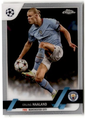 2022 Topps Chrome UEFA Erling Haaland #99 Manchester City - Image 1 of 2