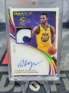 2019-20 Panini Immaculate Premium Edition Andrew Wiggins Patch Auto 03 /14 - Picture 1 of 2