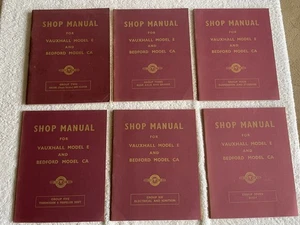 VINTAGE Bedford ca 1952 Vauxhall Model E Handbuch Set 6 Service Guide Books - Bild 1 von 17