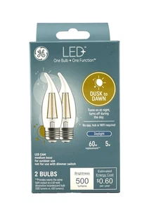 GE LED+ Dusk to Dawn LED Light Bulbs, Automatic On/Off Outdoor Security Lights - Picture 1 of 10
