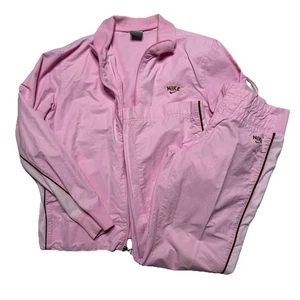 Vintage Nike Grey Tag Women Athletic Track Suit Pink Sweatsuit XL Jacket M Pants - Picture 1 of 14