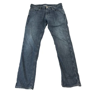 Emporio Armani Jeans Mens 32 30 * Slim Tapered Dark Wash Blue Stretch Zip - Picture 1 of 10