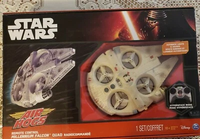 Star Wars Force Awakens Millenium Falcon Quadcopter Drone Air Hog NIB SEALED BOX - Image 1 of 4