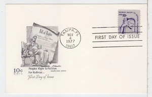 TurtlesTradingPost- Right to Petition 10 Cent 1977 #1617 FDC Artmaster Cachet - Picture 1 of 1