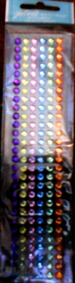 Borde de Cristal Ancho Pastel Arco Iris Bling Estrás Pegatinas LGBTQ Jolee's  Foto 1 de 1