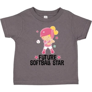 Inktastic Future Softball Star Girl Toddler T-Shirt Girls Childs Player Team Kid - Picture 1 of 8