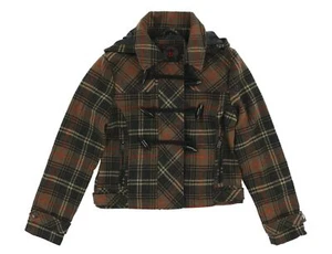 Dollhouse Outerwear 144037 Junior's Checks Peacoat Sz L - Picture 1 of 3