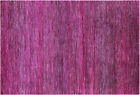 Purple 4' 2" X 6' 1" Wool & Silk Super Savannah Gabbeh Hand Knotted Rug - Q22203