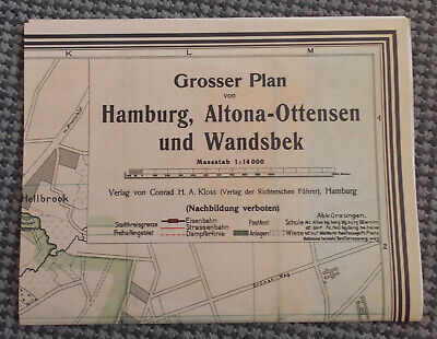 Grosser Plan Von Hamburg, Altona-Ottensen Und Wandsbek • 13€