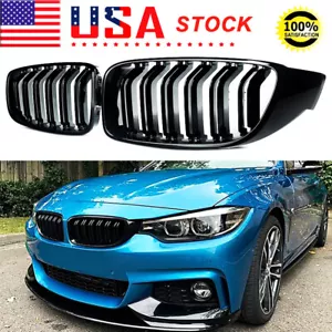 Dual Slats Front Kidney Grille For BMW F32 F33 F36 420i 428i 430i F80 M3 F83 M4 - Picture 1 of 19