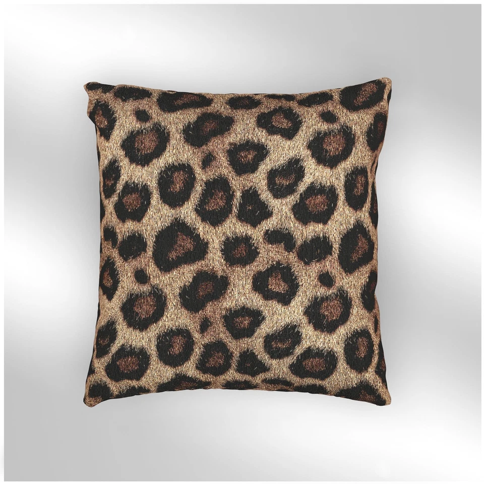 Leopard Woven Pillow, Rustic Decor, House Gift, Animal Print, Couch Cushion - Image 1 of 1