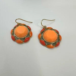 Avon Peches & Cream Earrings Faux Dangle Gold Tone - Picture 1 of 7