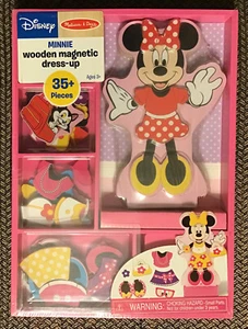 MELISSA & DOUG DISNEY MINNIE MOUSE WOODEN MAGNETIC DRESS-UP 35 PIECES NEW SEALED - Picture 1 of 2
