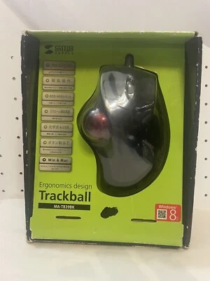 Sanwa Supply Black Trackball Mouse MATB39BK New 70.00 - Image 1 of 4