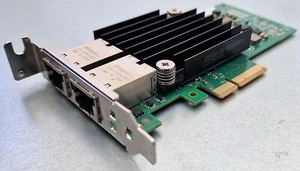 Dell Intel X550-T2 Dual Port 10Gb Base-T Network Card Low Profile (C4D5P) - Photo 1/3