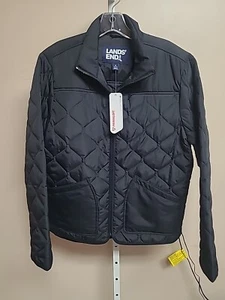 Lands' End Men's Primaloft Insulated Quilted Jacket Black. (Small 34-36) NWT - Picture 1 of 11