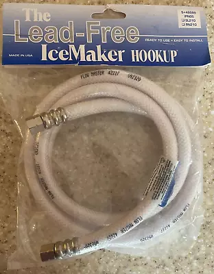 IceMaker Hookup 5 pies de longitud poli trenzado línea para hacer hielo sin plomo - Hecho en EE. UU. Foto 1 de 2