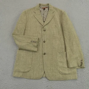 Bullock & Jones Jacket Large 42R Silk Linen Wool Hopsack Blazer Sport Coat ITALY - Picture 1 of 16
