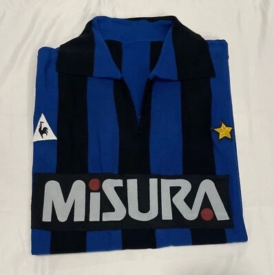 Maglia Inter Misura N°10 Enzo Scifo Calcio Vintage Acrilico Lanetta 1987/88