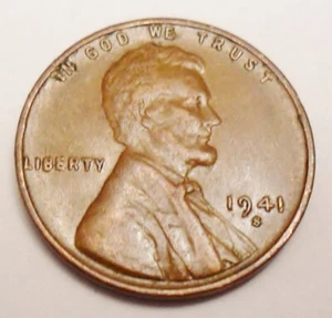 1941 S Lincoln Wheat Cent / Penny AVE CIRCULATED **FREE SHIPPING** - Picture 1 of 2