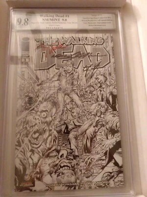 The Walking Dead #1 PGX 9.8 Signed by NEAL ADAMS, Rob Kirkman, & Tony Moore - Image 1 of 3