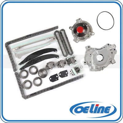 Kit de cadena de distribución para 02-04 Lincoln Navigator 5,4 L con bomba de agua aceite entrada 21 mm Foto 1 de 4