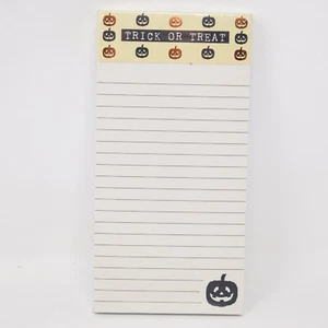 Punch Studio Trick or Treat Magnetic List Pad Halloween Notes 125 Lined Sheets - Picture 1 of 10