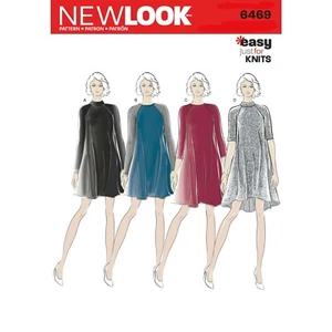New Look Sewing Pattern 6469 Misses 8-20 Easy Tent Dress Sleeve and Hem Var - Picture 1 of 4