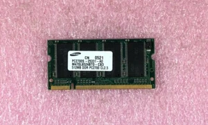 SAMSUNG 512MB DDR-333 PC2700 NON-ECC SODIMM MEMORY RAM - M470L6524BT0-CB3 - Afbeelding 1 van 2