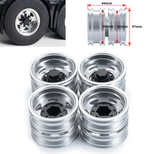 Aluminum Alloy Rear Tractor Trailer Wheel Rims For 1/14 Tamiya Tractor Truck - Picture 1 of 15