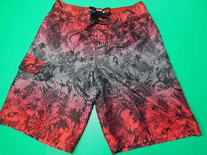 Vintage OP Ocean Pacific Boardshorts Herren Gr. 30 rot schwarz ungefüttert - Bild 1 von 9