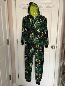 The Children's Place Boy's One Piece Hooded Fleece Gaming Pajamas Size 14 XL - Picture 1 of 4