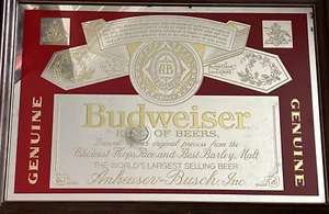 Specchio in vetro 26x18 Budweiser King Of Beers - Foto 1 di 5