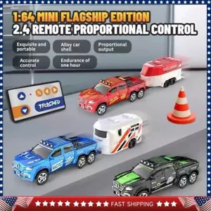 Mini Rc Drift Car, 1/64 Scale Alloy Truck, Remote Control 4x4 Off-Road Vehicle - Picture 1 of 29