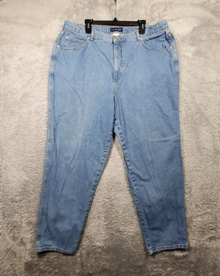 Jeans feminino LA Blues 24L azul denim algodão ajuste relaxado cintura alta 40x33 - Imagem 1 de 4