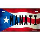 Manati Puerto Rico State Flag Novelty Metal Motorcycle Plate Mp-11361