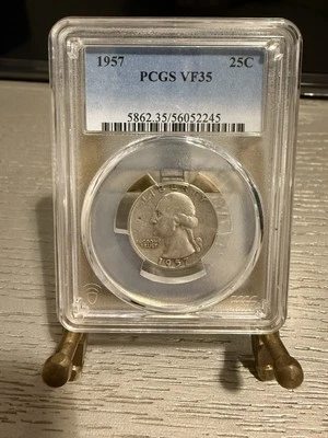 1957 Washington Quarter-PCGS VF35 - Image 1 of 2