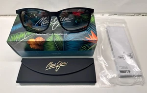 NUEVO Gafas de sol polarizadas Maui Jim Hulili negro mate MJ0672S-001 envío gratuito - Imagen 1 de 8