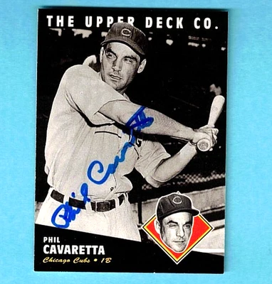 Phil Cavaretta Autograph 1994 Upper Deck Cubs B591 - Image 1 of 2
