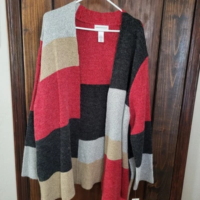 New Womans Cardigan Sz 3x By Alfred Dunner Colorblock Retail $ 83.50 - Image 1 of 4