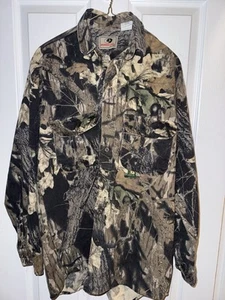 Vintage Mossy Oak Break Up Camouflage Long Sleeve Button Up Shirt Men’s Medium - Picture 1 of 10