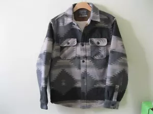 Jachs Men's button down Sherpa Lined Wool blend Shirt Jacket, Tan Aztec S, L, XL - Picture 1 of 15