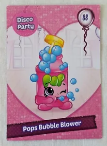 Shopkins Season 7 Card 88 Pops Bubble Blower Glitter card - Foto 1 di 2