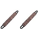 2 Pieces Fiber Leopard Pull Back Applicator for Tanning Lotion