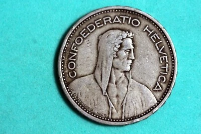 1932 - B SWITZERLAND 5 Francs!  #J20304 - Image 1 of 2