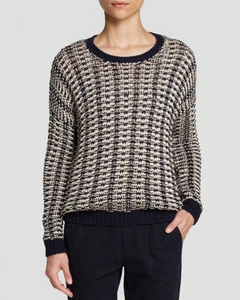 Suéter tejido grueso azul natural mercerizado Vince Coastal $398 nuevo con etiquetas xxs - Imagen 1 de 12